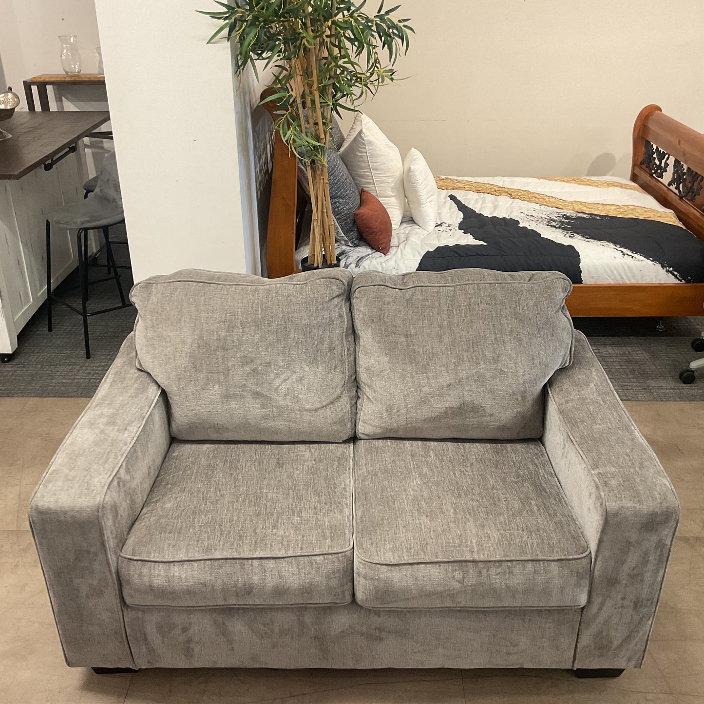 Plush Alloy Loveseat