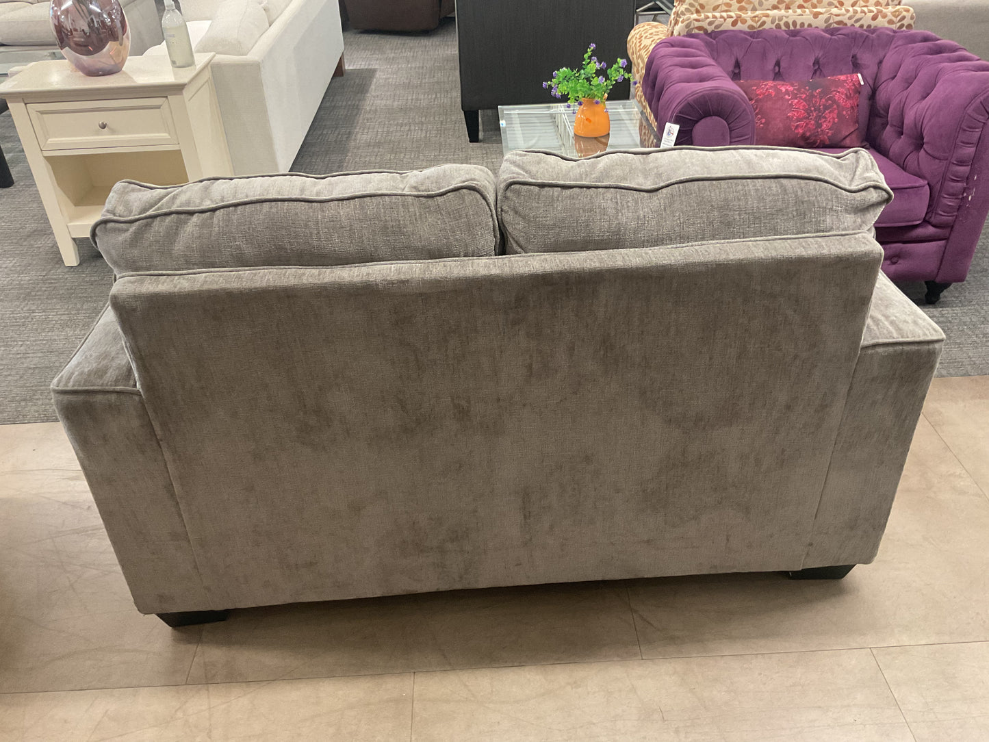 Plush Alloy Loveseat